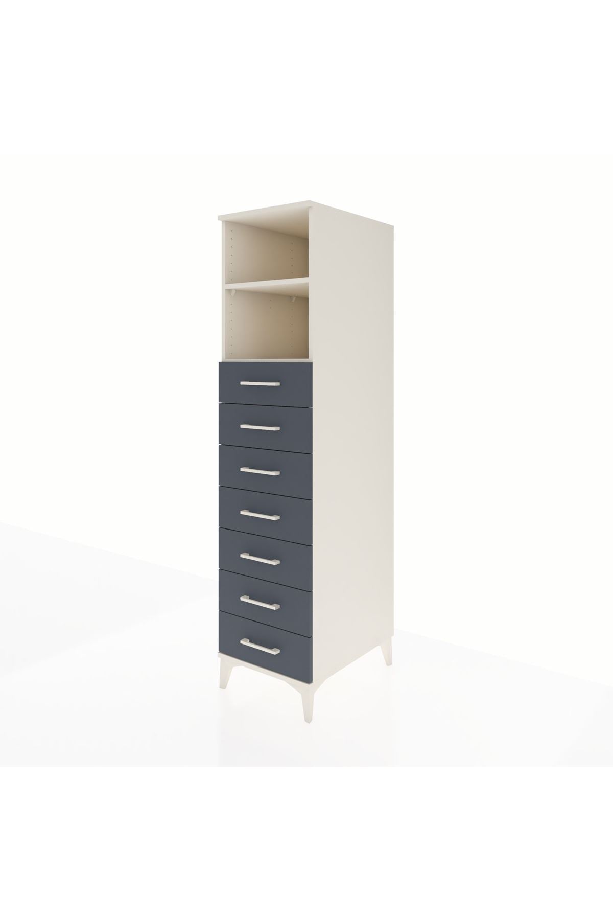 Kronos Dolap 2 Raflı 7 Çekmeceli 44x59x182 - S88M033V2C