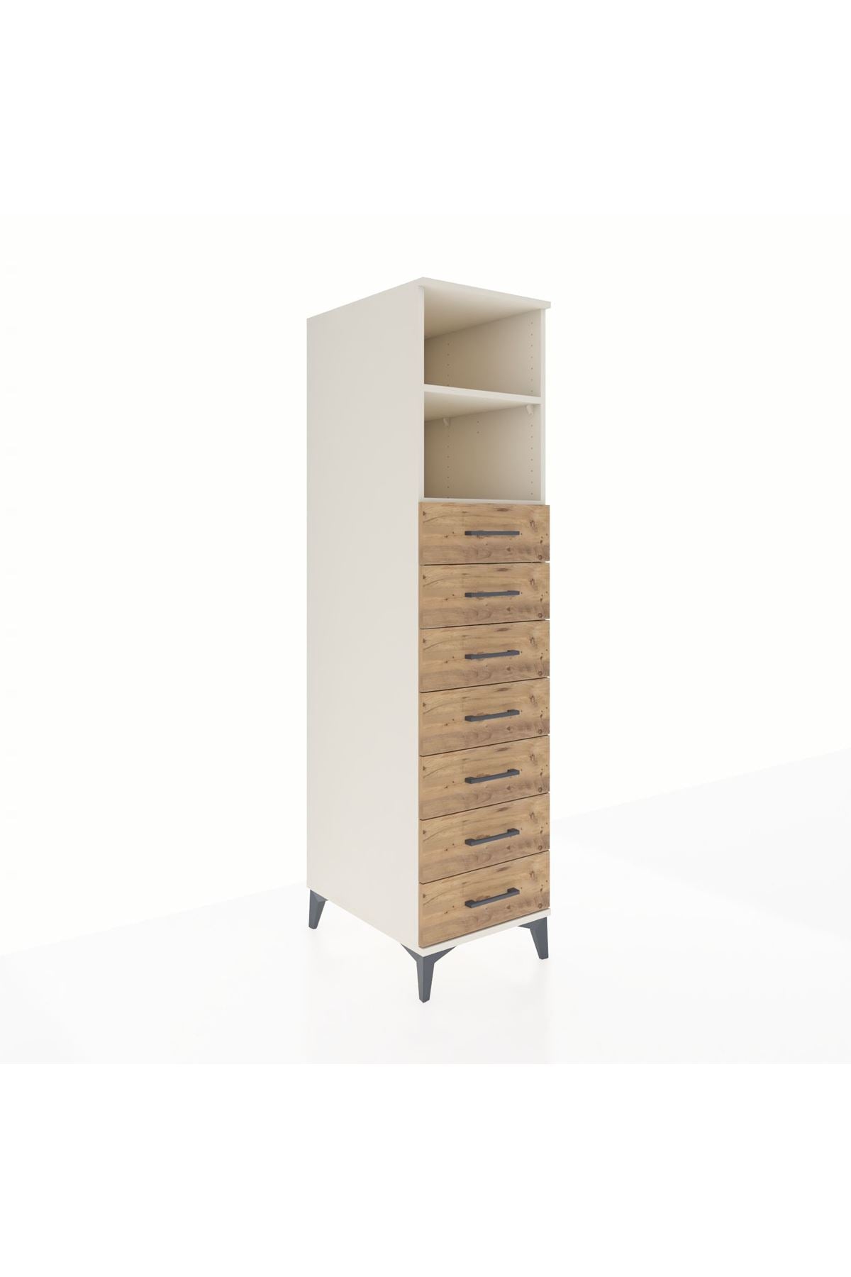 Kronos Dolap 2 Raflı 7 Çekmeceli 44x59x182 - S88M033V3C