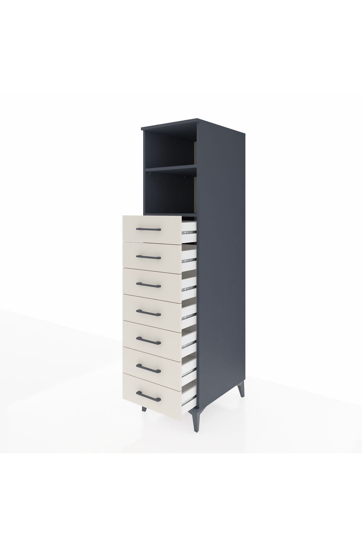 Kronos Dolap 2 Raflı 7 Çekmeceli 44x59x182 - S88M033V4C