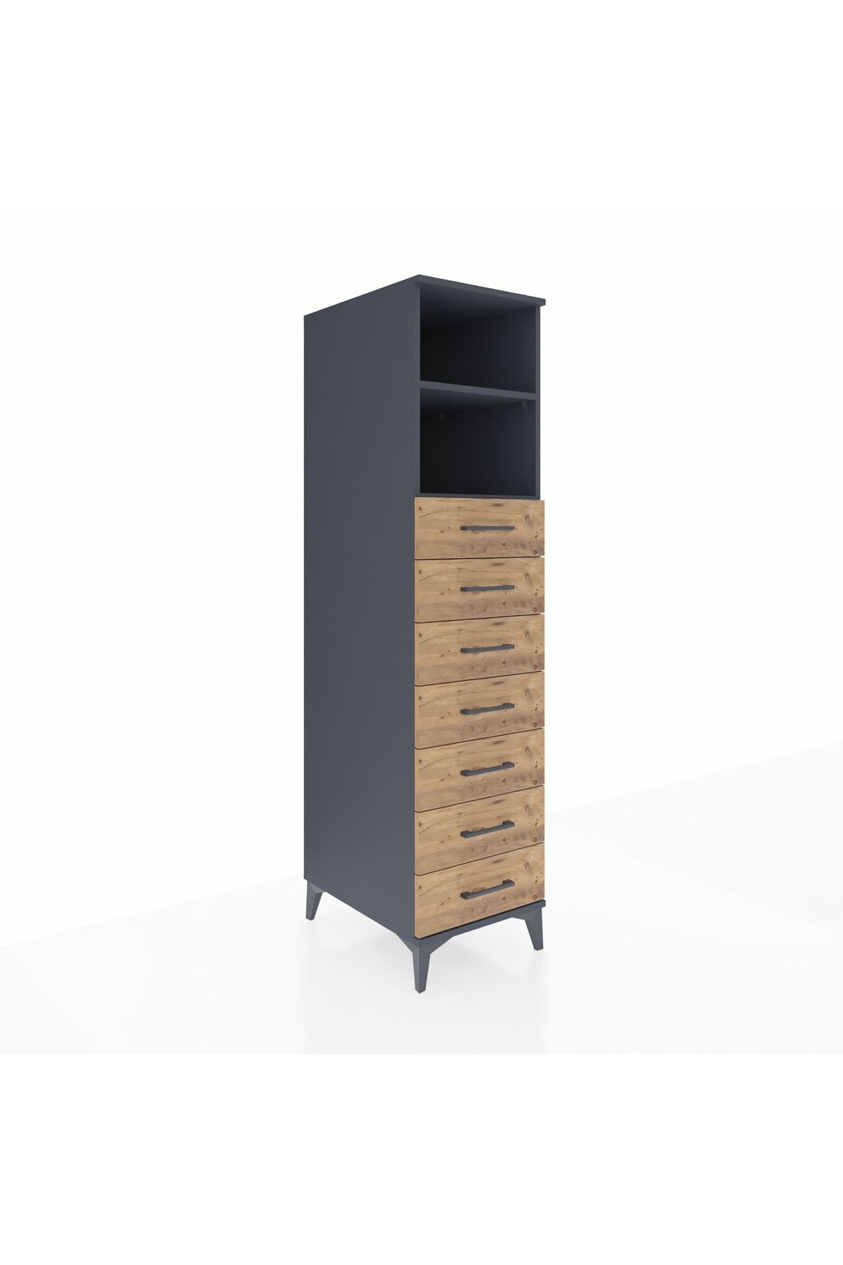 Kronos Dolap 2 Raflı 7 Çekmeceli 44x59x182 - S88M033V6C