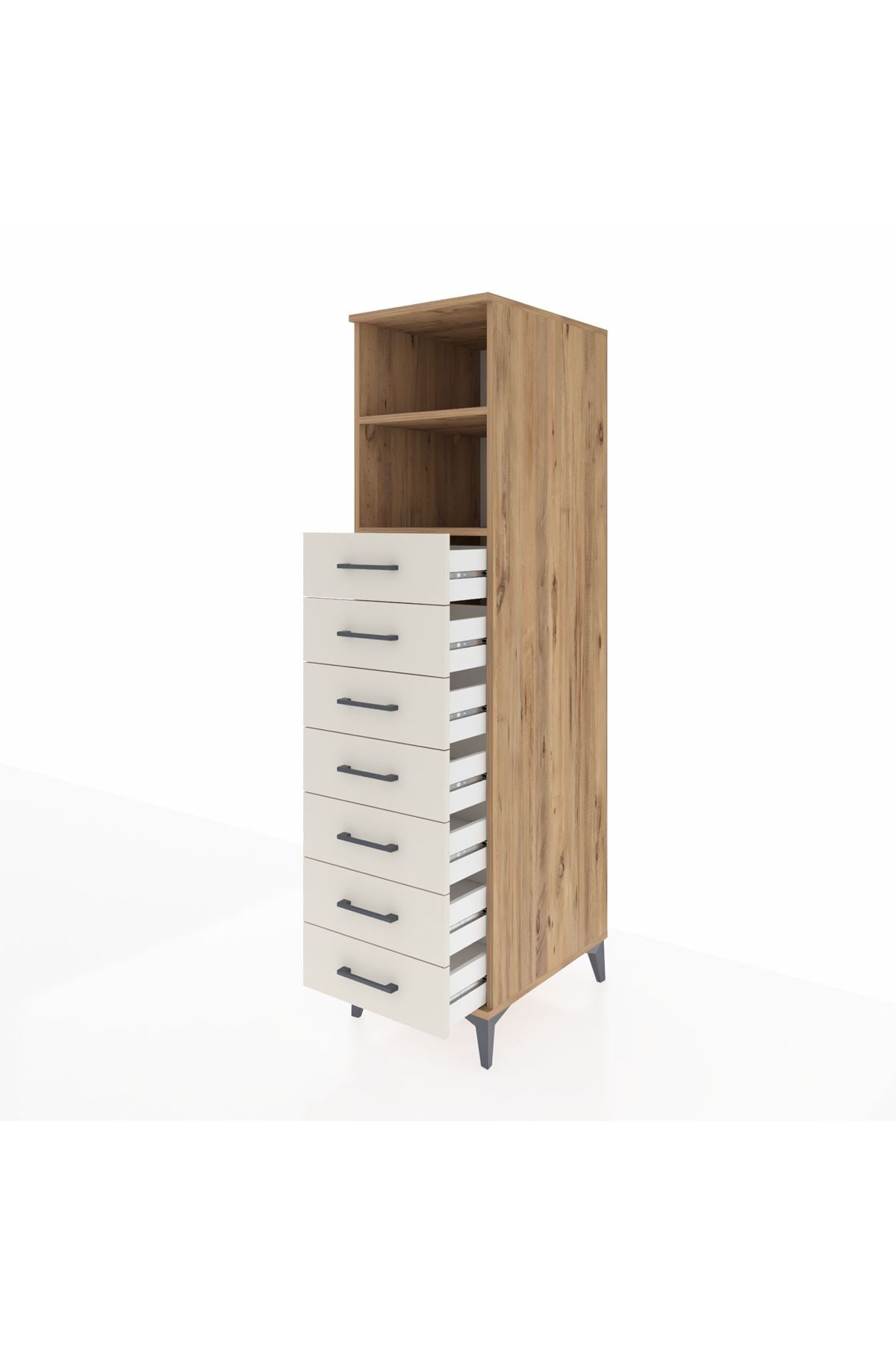 Kronos Dolap 2 Raflı 7 Çekmeceli 44x59x182 - S88M033V7C
