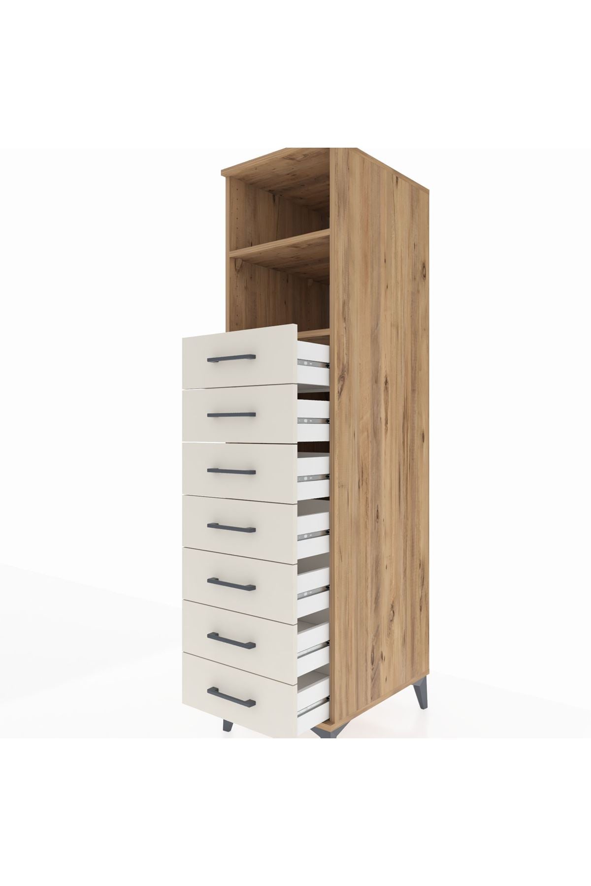 Kronos Dolap 2 Raflı 7 Çekmeceli 44x59x182 - S88M033V7C