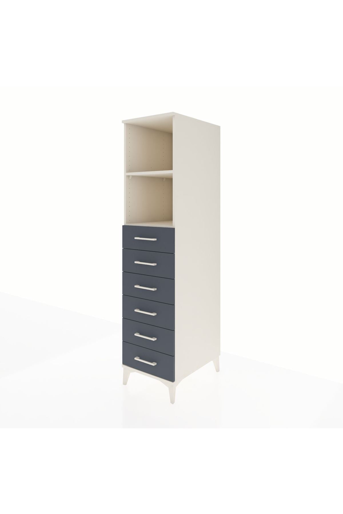 Kronos Dolap 2 Raflı 6 Çekmeceli 44x59x182 - S88M034V2C