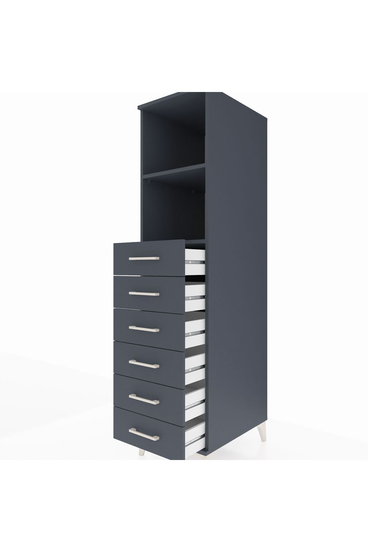 Kronos Dolap 2 Raflı 6 Çekmeceli 44x59x182 - S88M034V5C