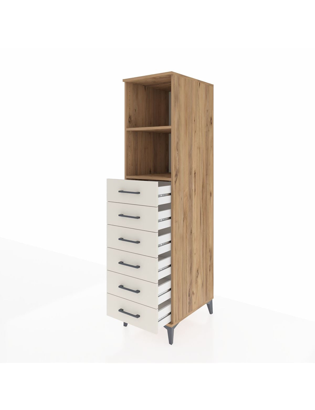Kronos Dolap 2 Raflı 6 Çekmeceli 44x59x182 - S88M034V7C