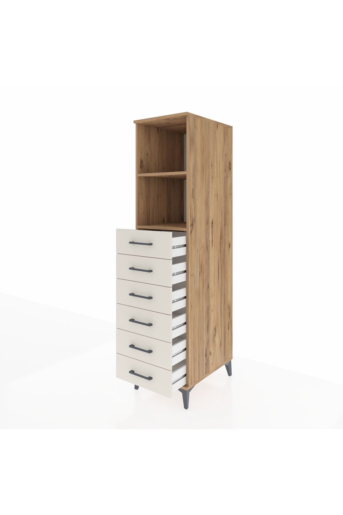Kronos Dolap 2 Raflı 6 Çekmeceli 44x59x182 - S88M034V7C