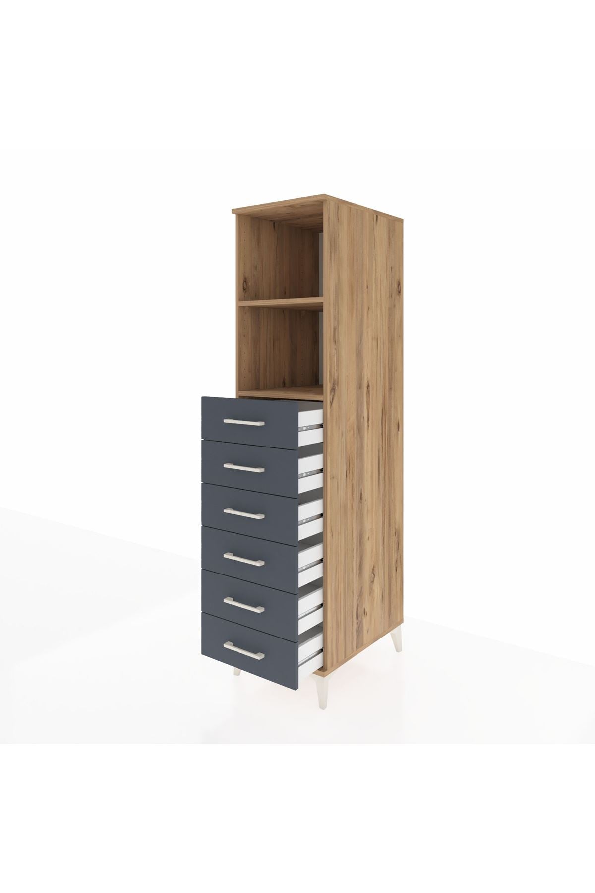 Kronos Dolap 2 Raflı 6 Çekmeceli 44x59x182 - S88M034V8C