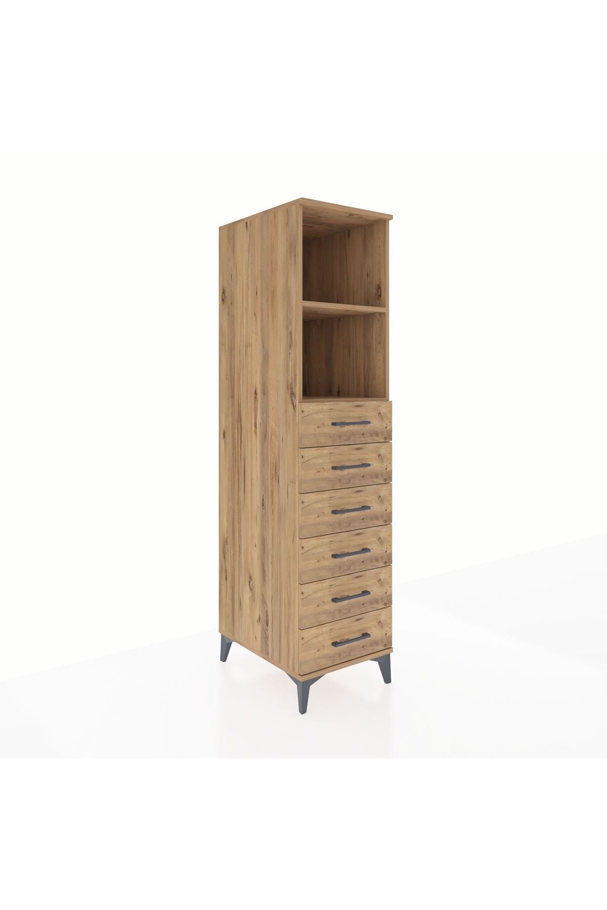 Kronos Dolap 2 Raflı 6 Çekmeceli 44x59x182 - S88M034V9C