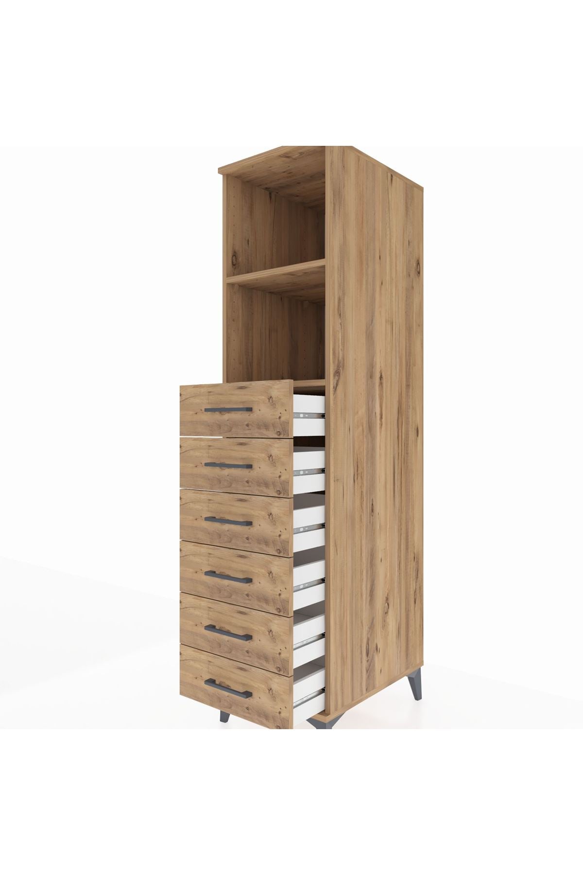 Kronos Dolap 2 Raflı 6 Çekmeceli 44x59x182 - S88M034V9C