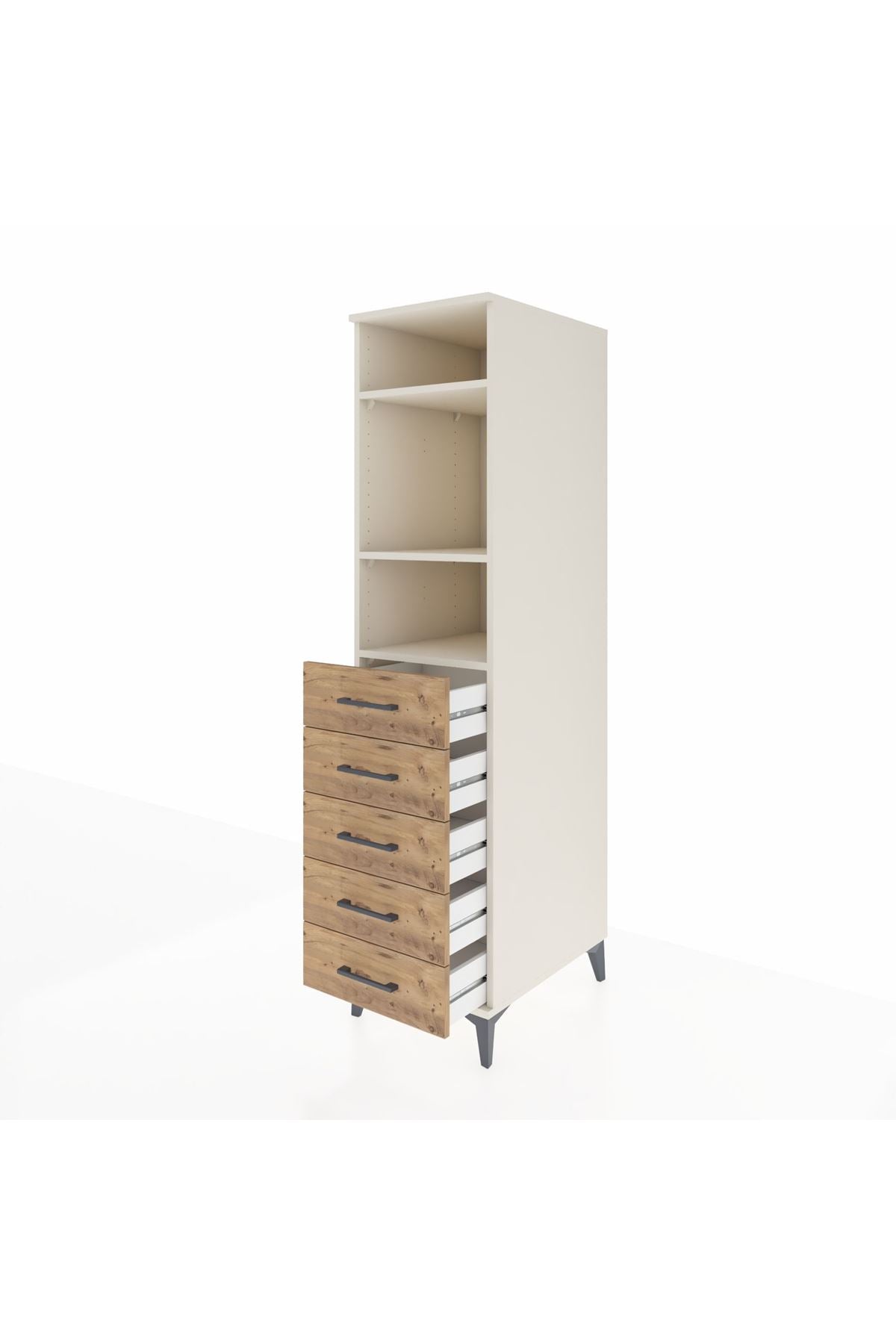 Kronos Dolap 3 Raflı 5 Çekmeceli 44x59x182 - S88M035V3C