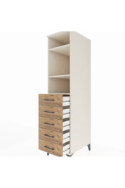 Kronos Dolap 3 Raflı 5 Çekmeceli 44x59x182 - S88M035V3C