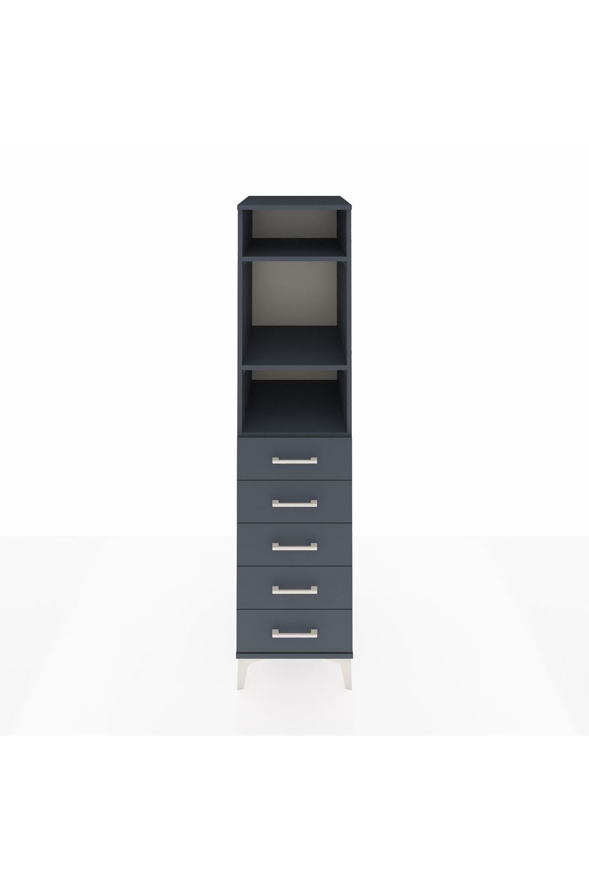 Kronos Dolap 3 Raflı 5 Çekmeceli 44x59x182 - S88M035V5C