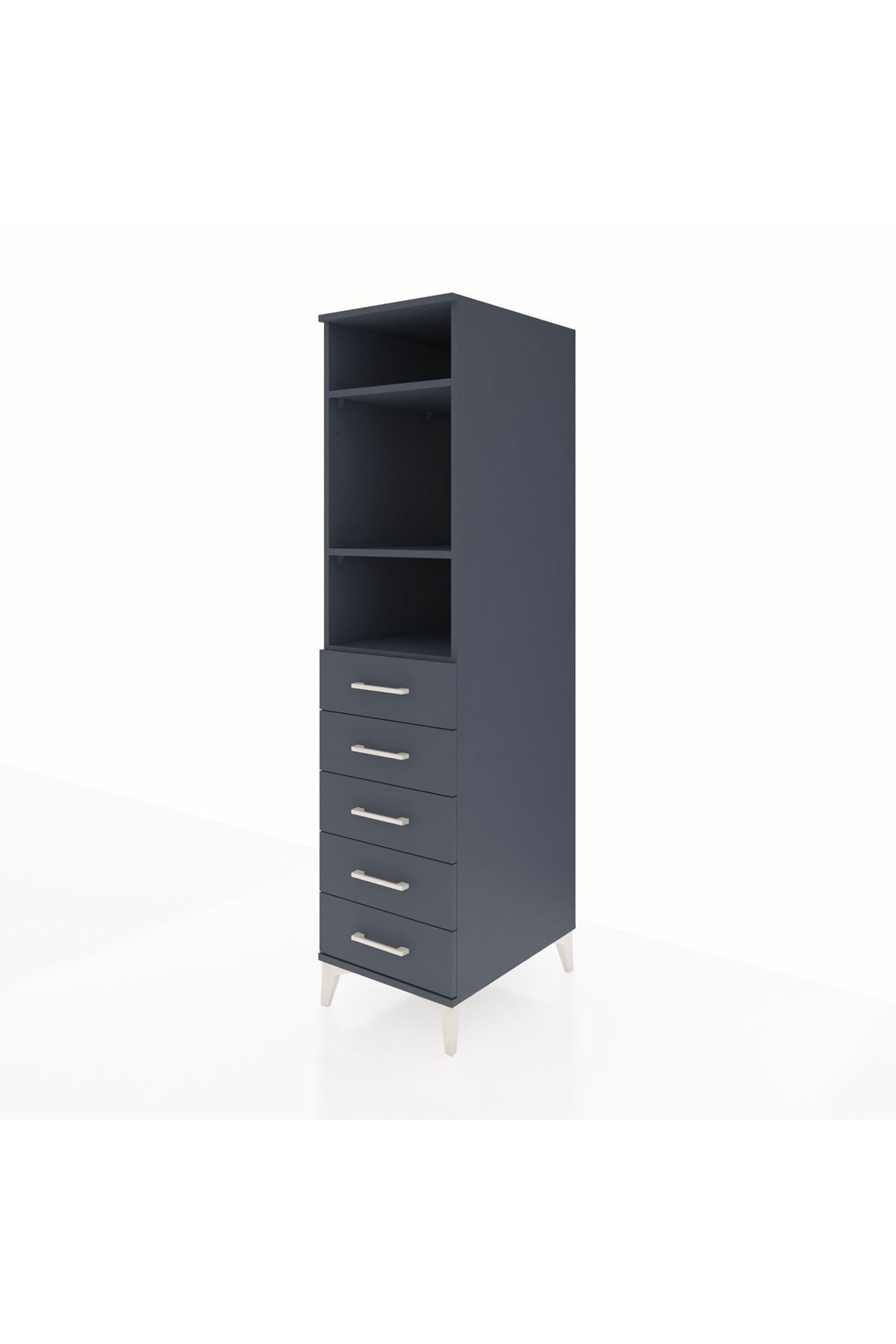Kronos Dolap 3 Raflı 5 Çekmeceli 44x59x182 - S88M035V5C