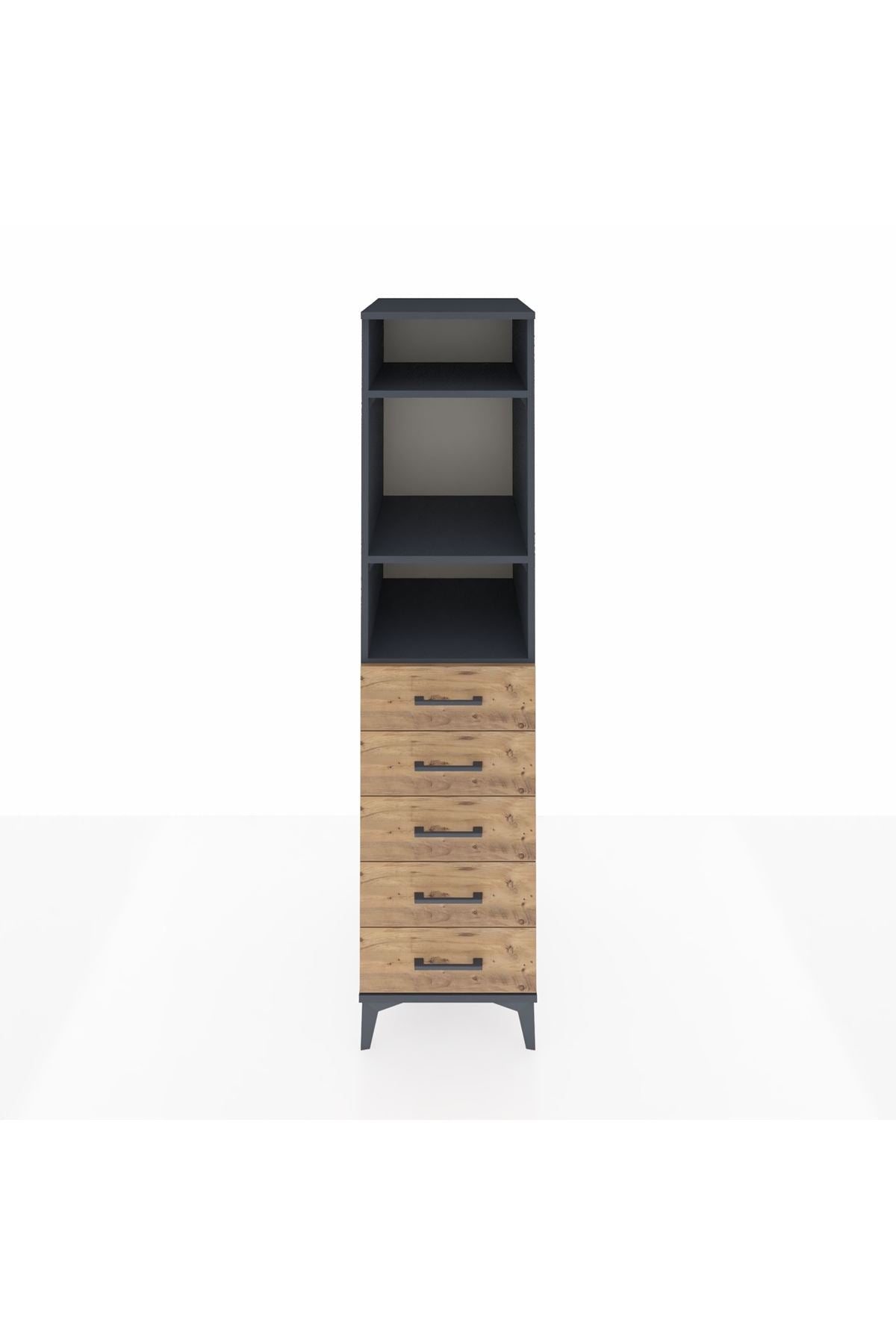 Kronos Dolap 3 Raflı 5 Çekmeceli 44x59x182 - S88M035V6C