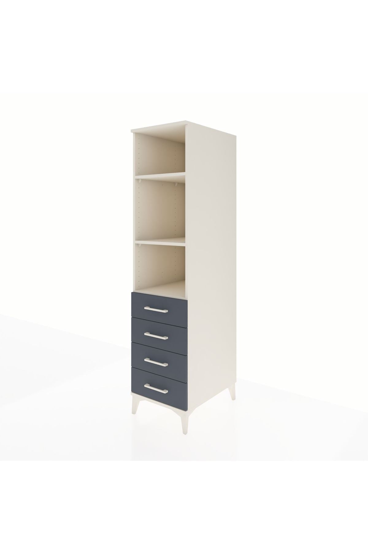 Kronos Dolap 3 Raflı 4 Çekmeceli 44x59x182 - S88M036V2C
