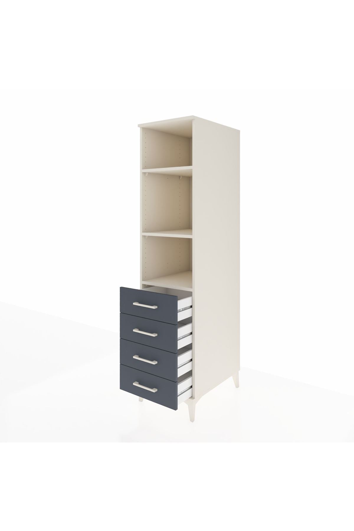Kronos Dolap 3 Raflı 4 Çekmeceli 44x59x182 - S88M036V2C