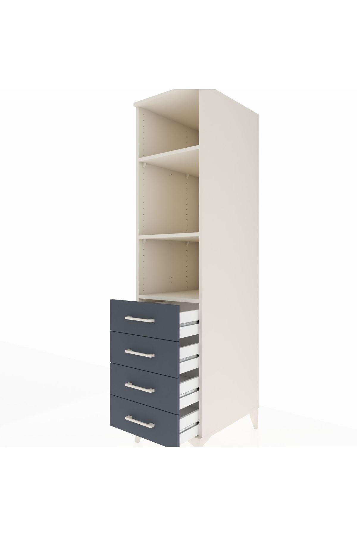 Kronos Dolap 3 Raflı 4 Çekmeceli 44x59x182 - S88M036V2C