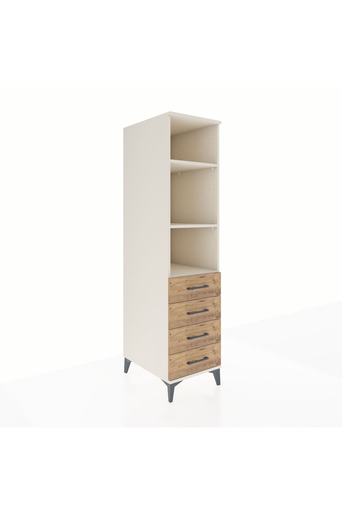 Kronos Dolap 3 Raflı 4 Çekmeceli 44x59x182 - S88M036V3C