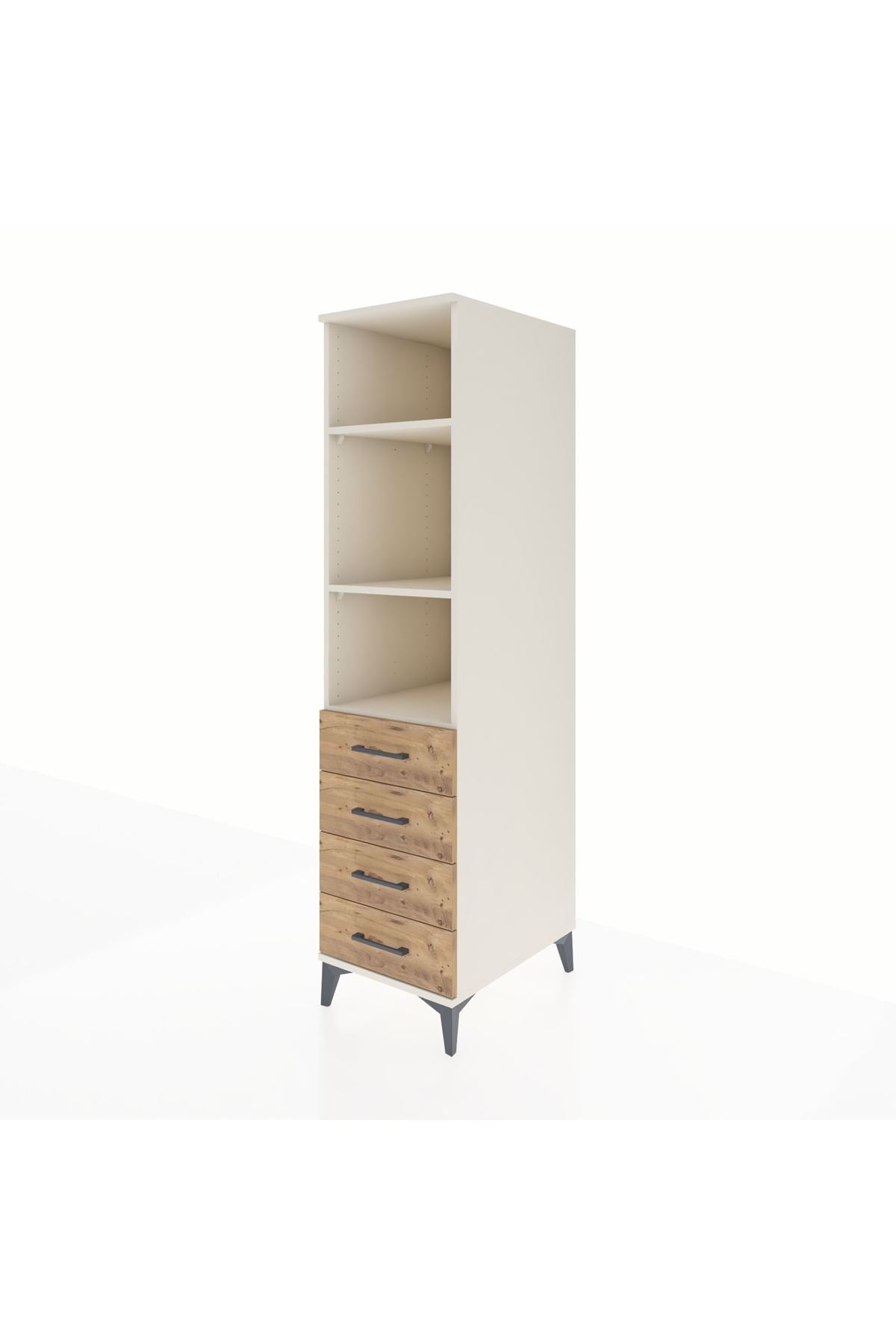 Kronos Dolap 3 Raflı 4 Çekmeceli 44x59x182 - S88M036V3C