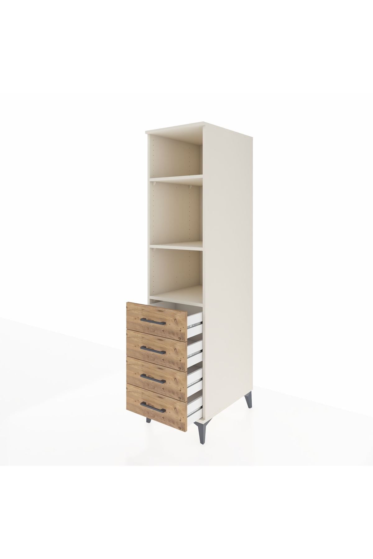 Kronos Dolap 3 Raflı 4 Çekmeceli 44x59x182 - S88M036V3C