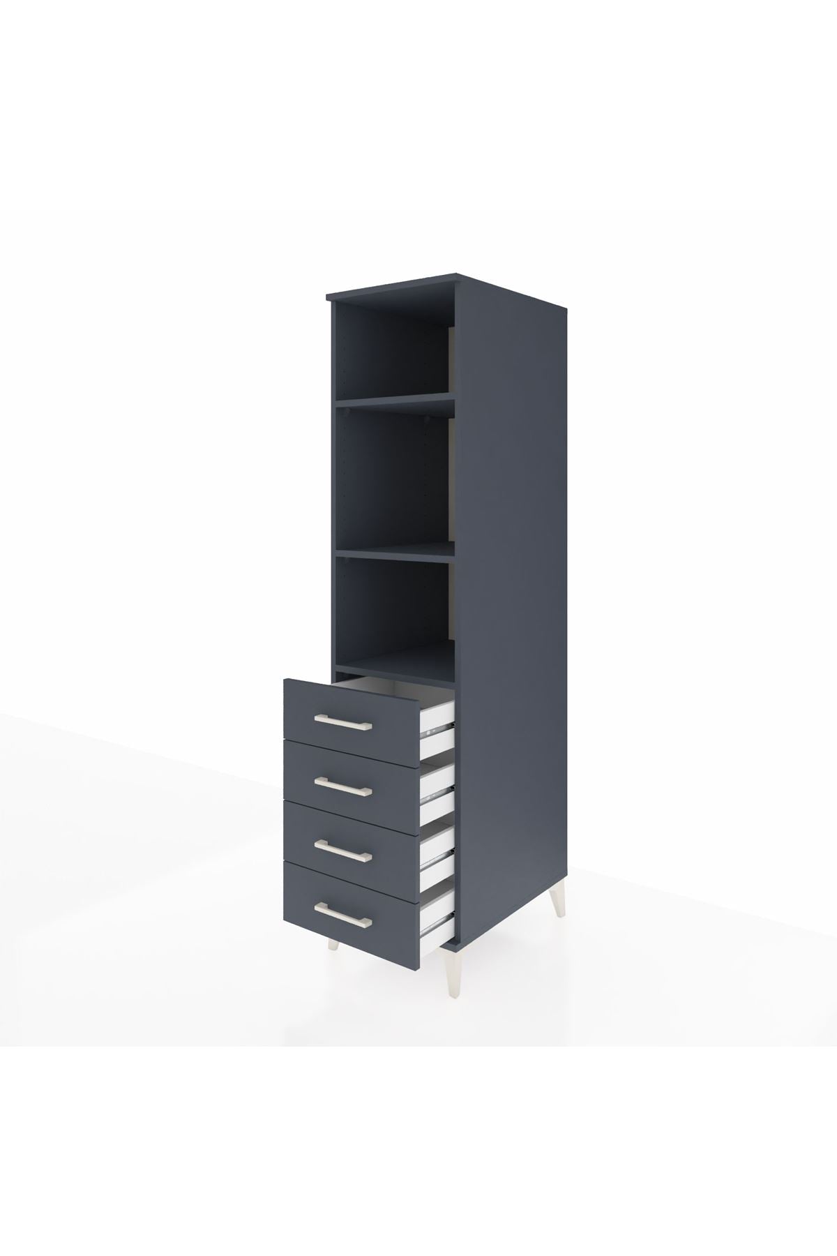 Kronos Dolap 3 Raflı 4 Çekmeceli 44x59x182 - S88M036V5C