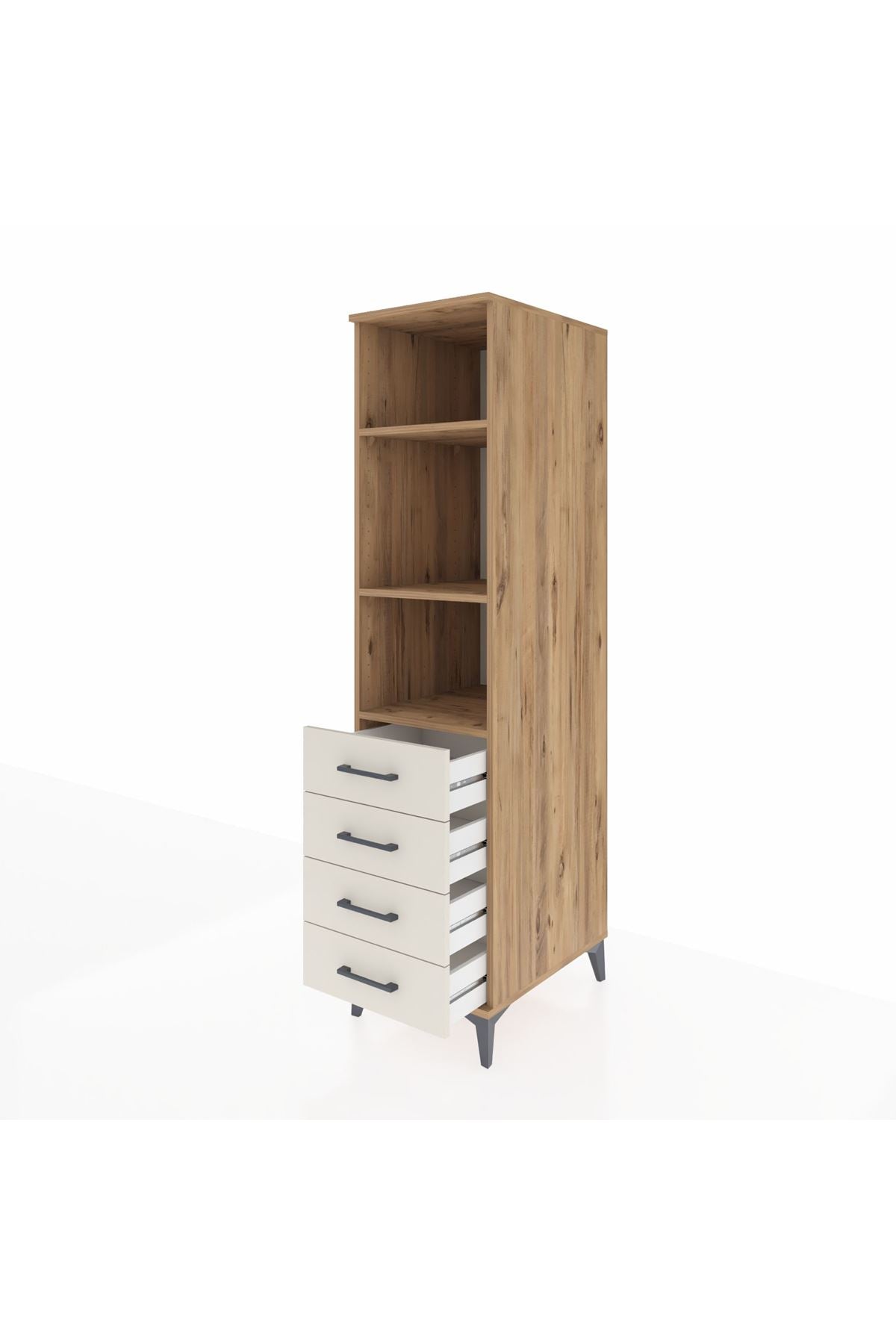 Kronos Dolap 3 Raflı 4 Çekmeceli 44x59x182 - S88M036V7C