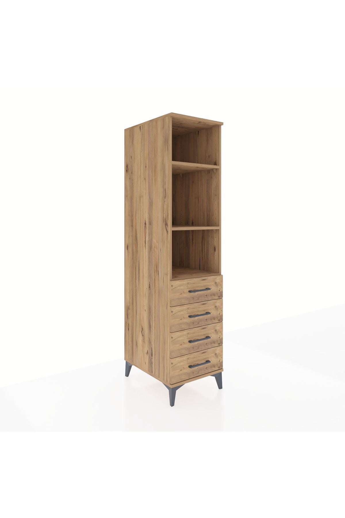 Kronos Dolap 3 Raflı 4 Çekmeceli 44x59x182 - S88M036V9C