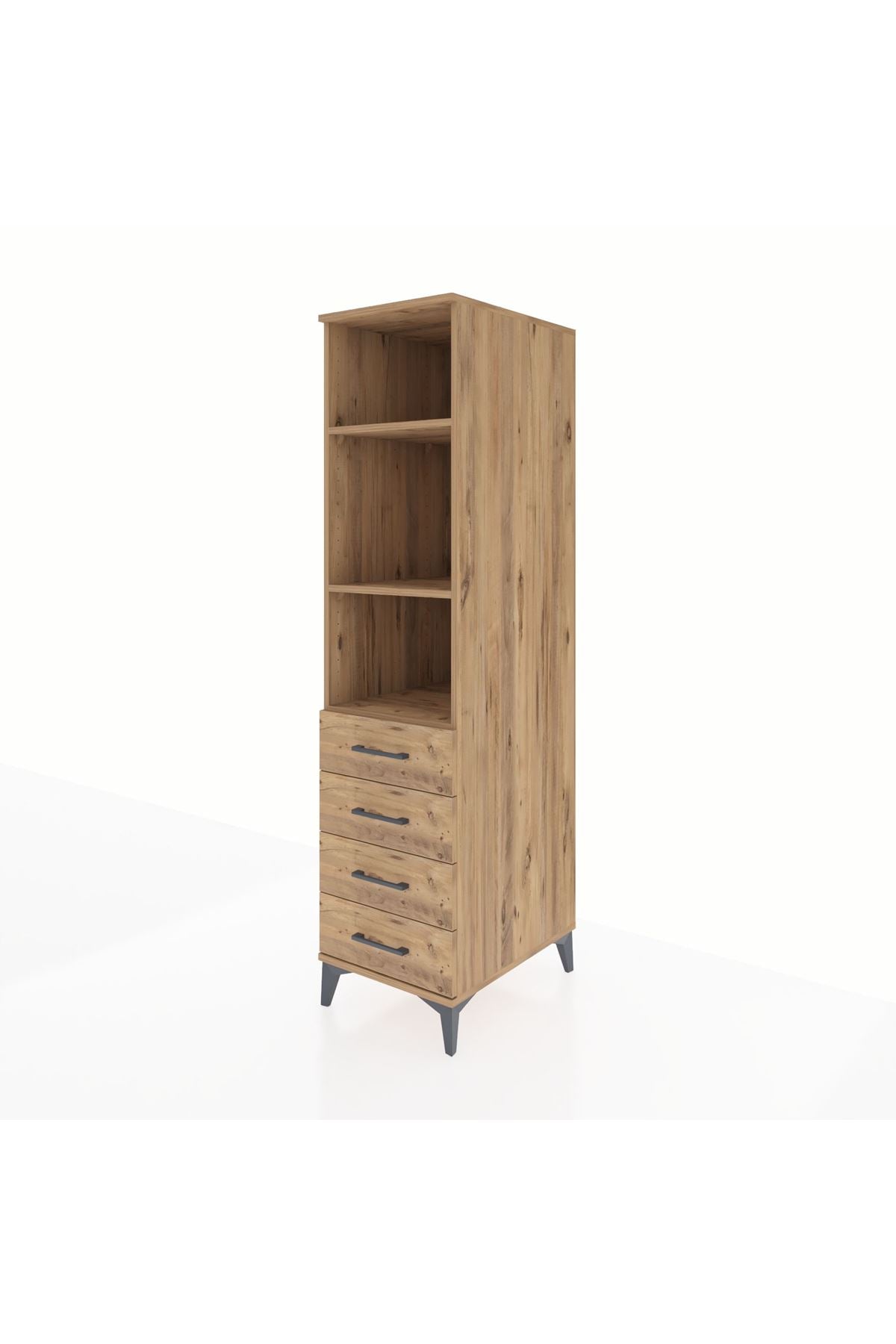 Kronos Dolap 3 Raflı 4 Çekmeceli 44x59x182 - S88M036V9C