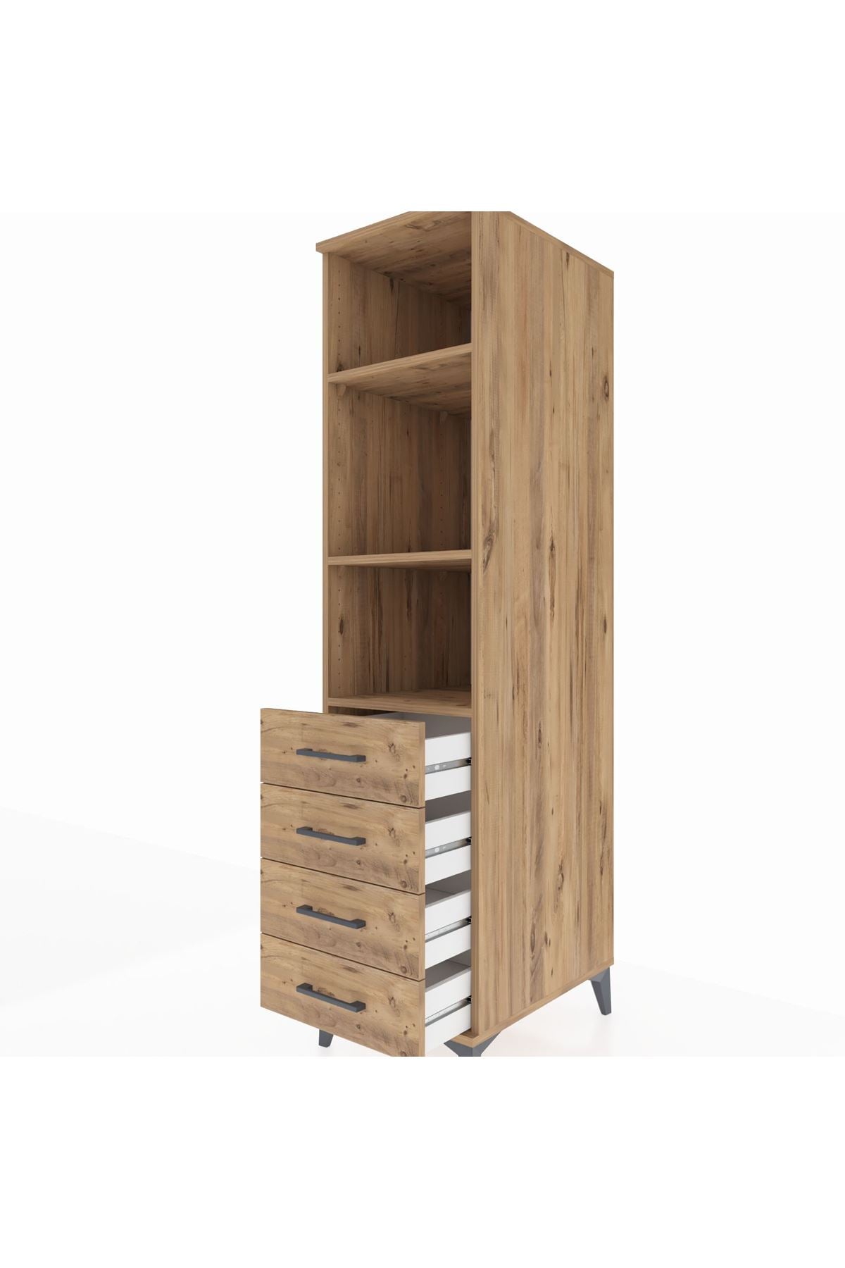 Kronos Dolap 3 Raflı 4 Çekmeceli 44x59x182 - S88M036V9C