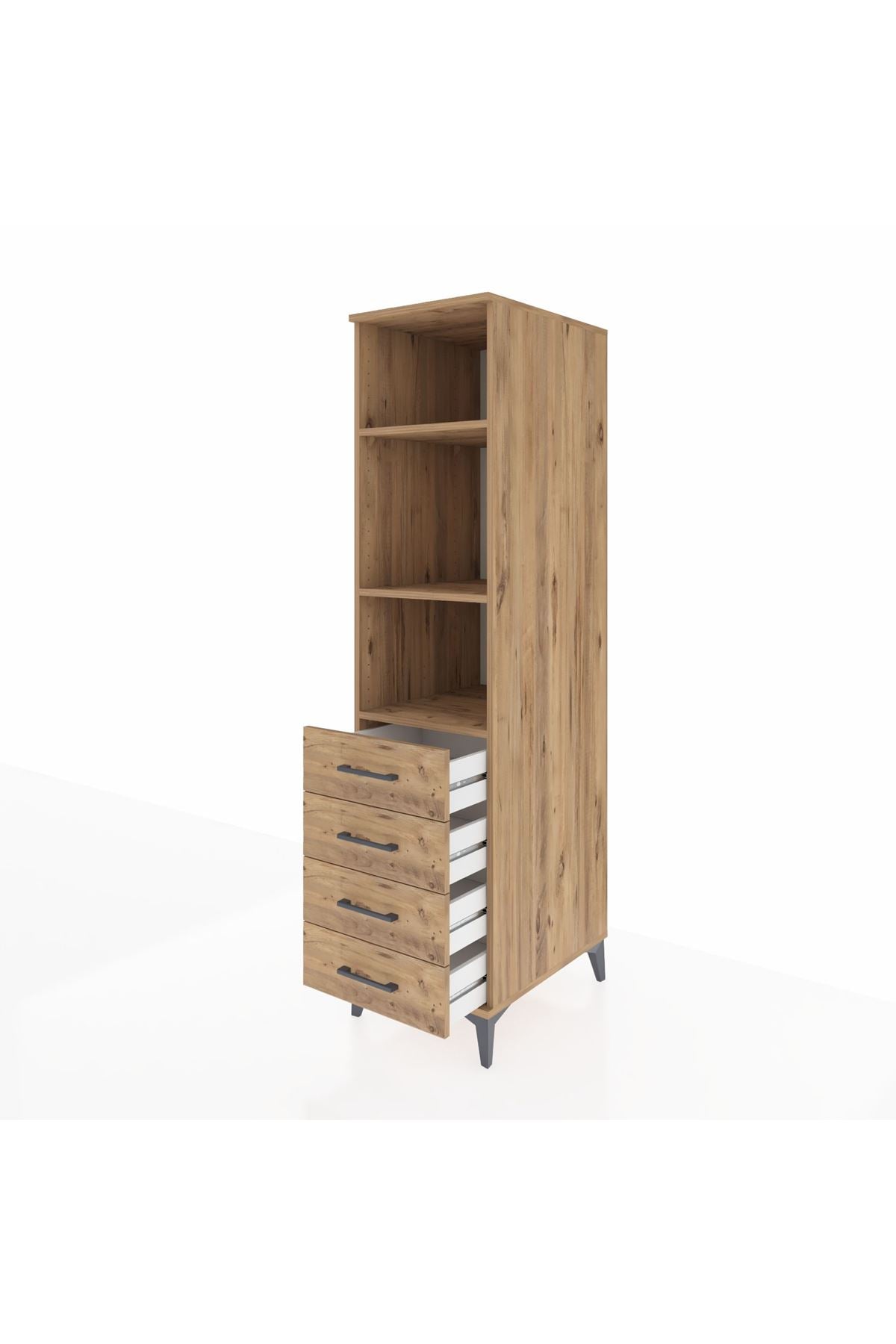 Kronos Dolap 3 Raflı 4 Çekmeceli 44x59x182 - S88M036V9C
