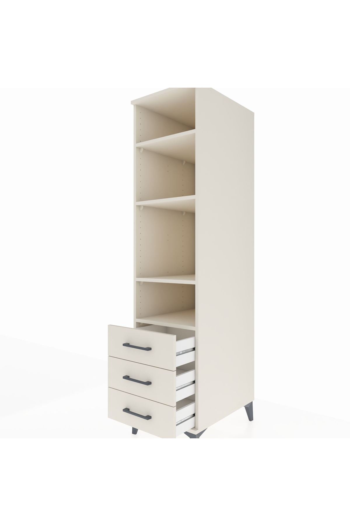Kronos Dolap 4 Raflı 3 Çekmeceli 44x59x182 - S88M037V1C