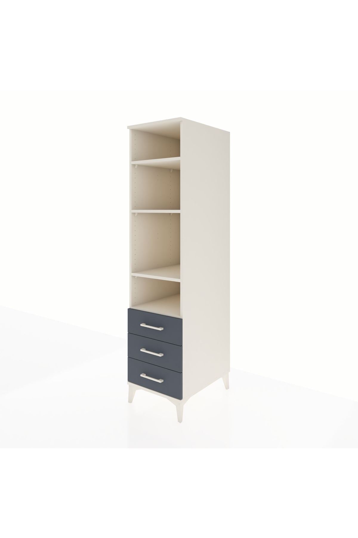 Kronos Dolap 4 Raflı 3 Çekmeceli 44x59x182 - S88M037V2C
