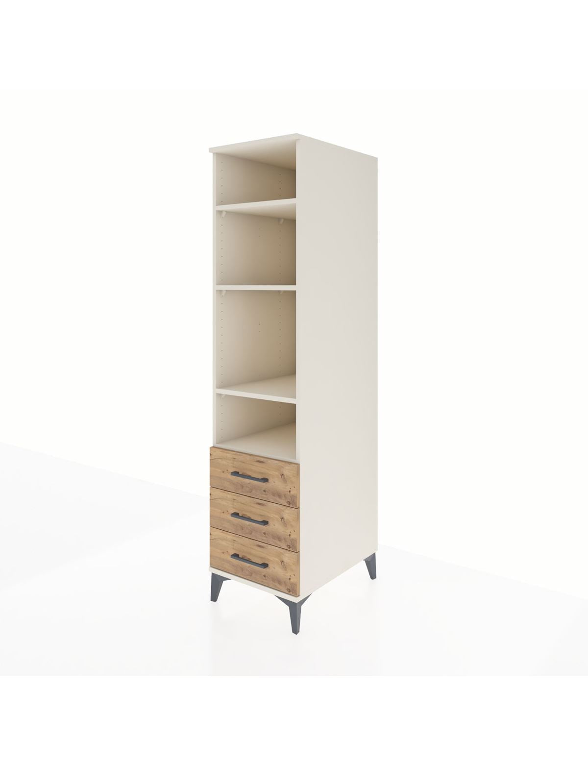 Kronos Dolap 4 Raflı 3 Çekmeceli 44x59x182 - S88M037V3C