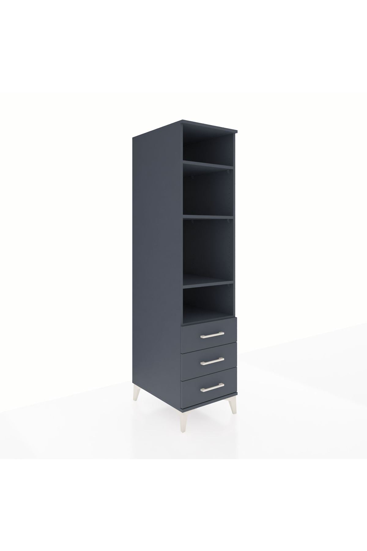 Kronos Dolap 4 Raflı 3 Çekmeceli 44x59x182 - S88M037V5C