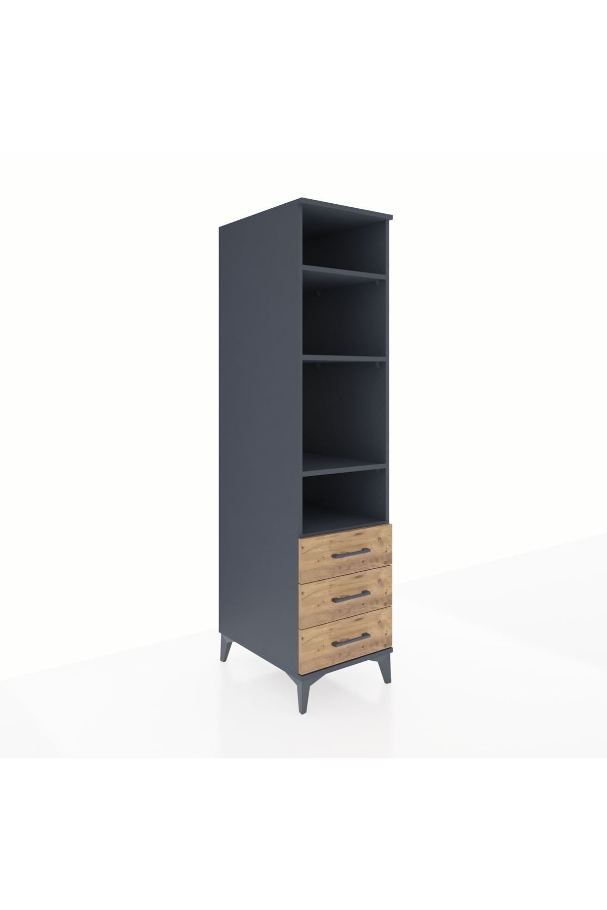 Kronos Dolap 4 Raflı 3 Çekmeceli 44x59x182 - S88M037V6C