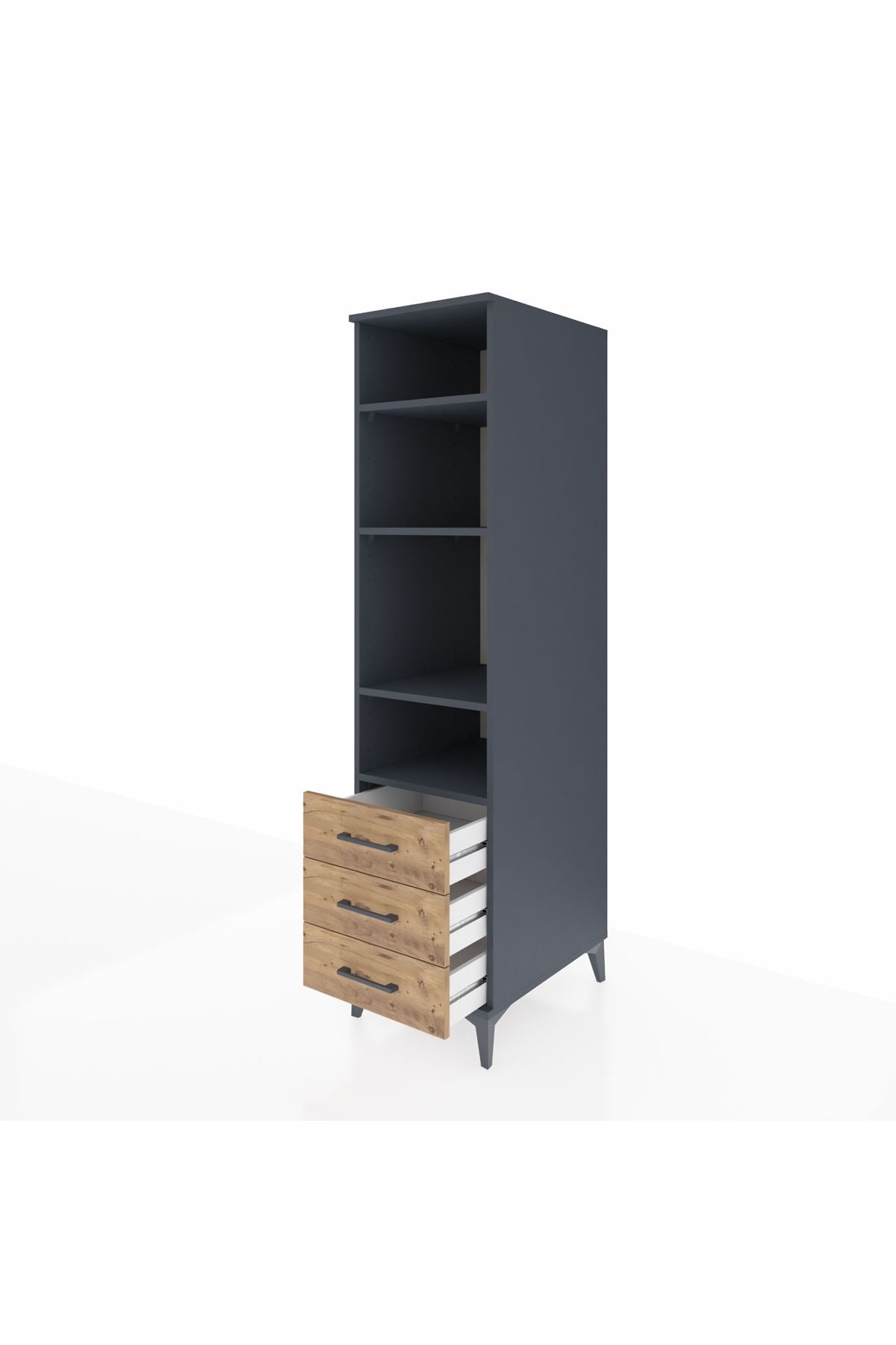 Kronos Dolap 4 Raflı 3 Çekmeceli 44x59x182 - S88M037V6C