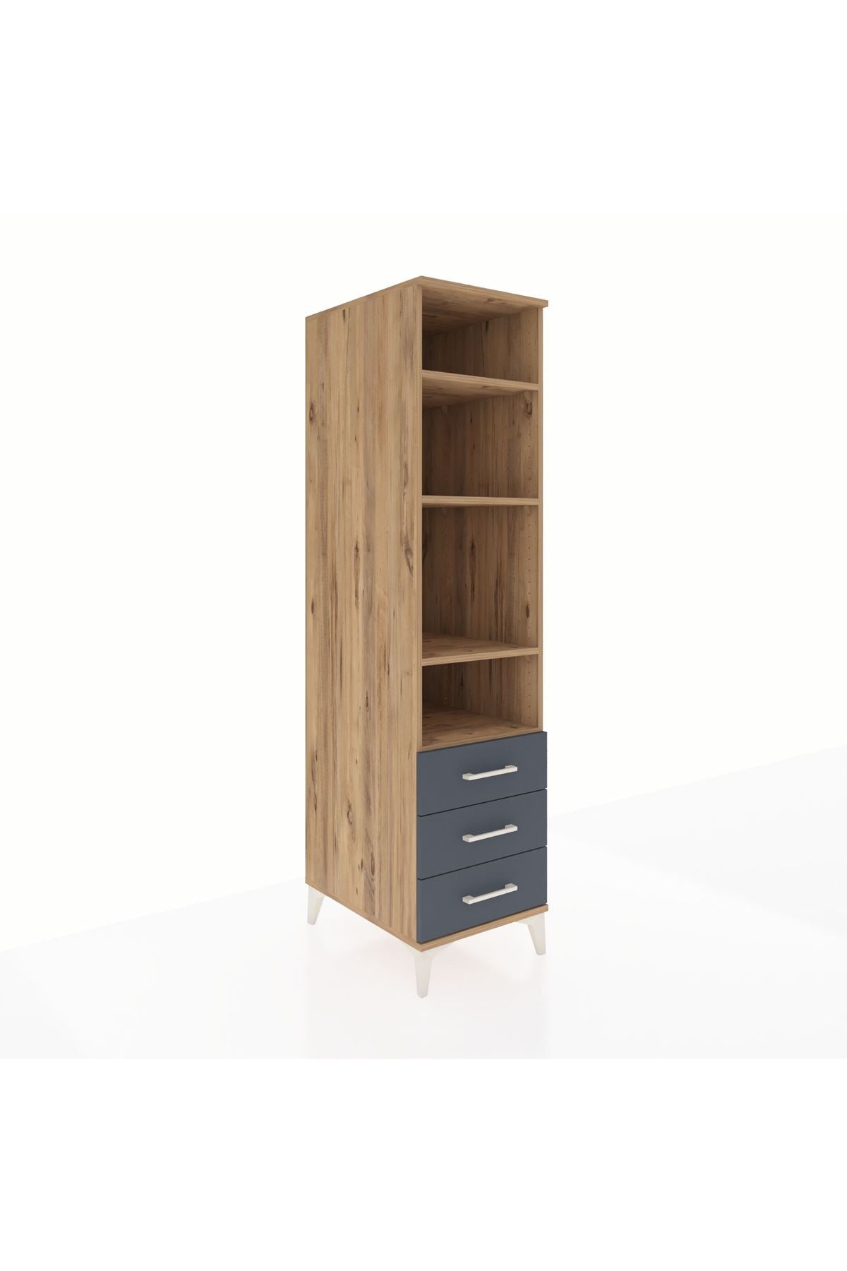 Kronos Dolap 4 Raflı 3 Çekmeceli 44x59x182 - S88M037V8C