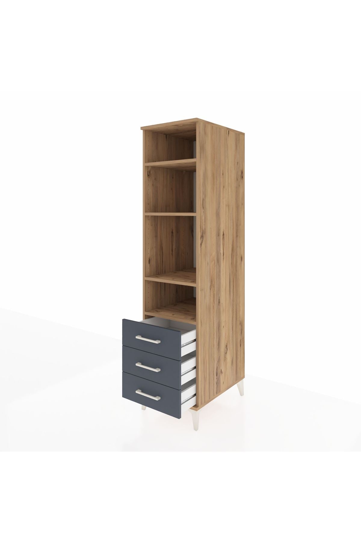 Kronos Dolap 4 Raflı 3 Çekmeceli 44x59x182 - S88M037V8C