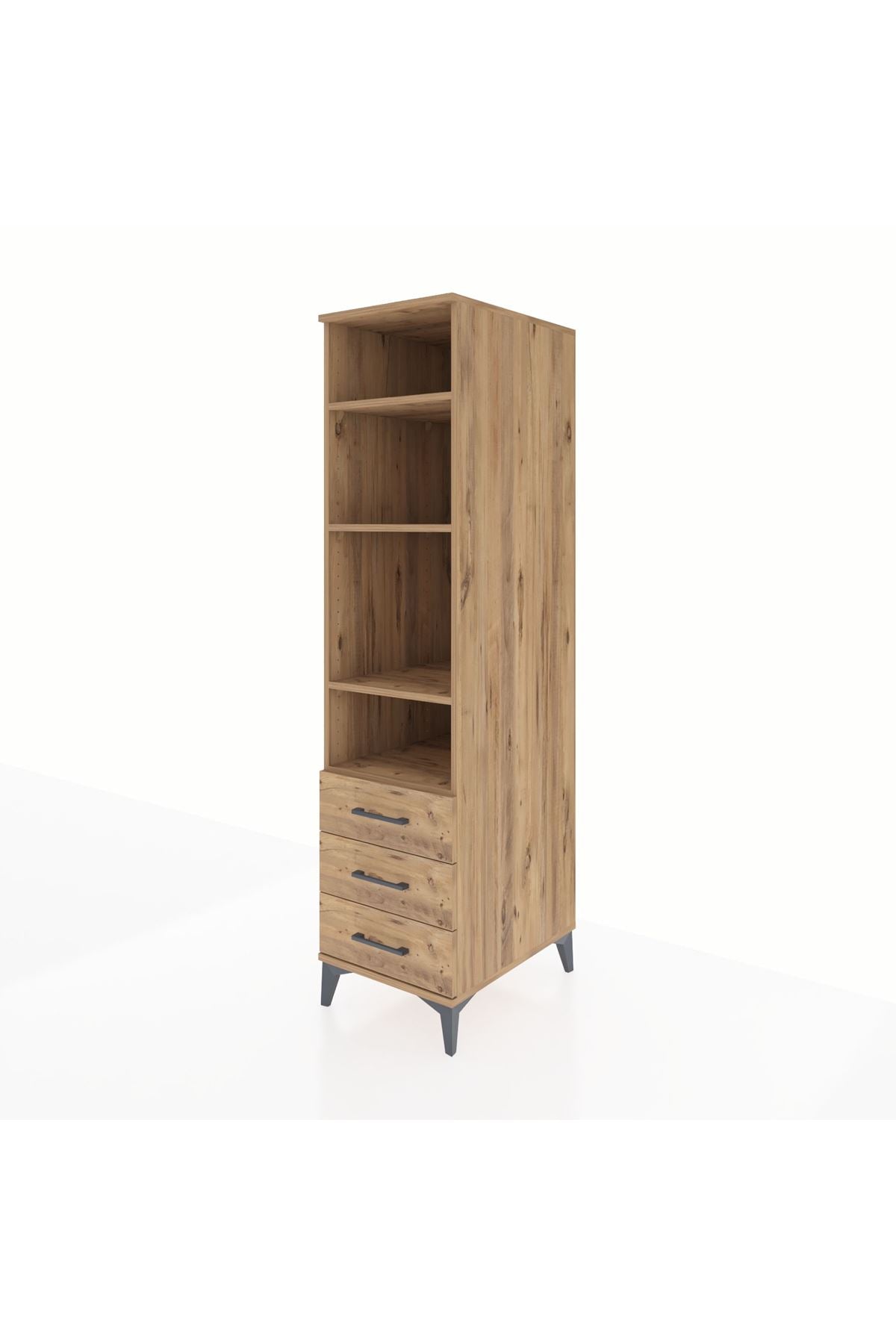 Kronos Dolap 4 Raflı 3 Çekmeceli 44x59x182 - S88M037V9C