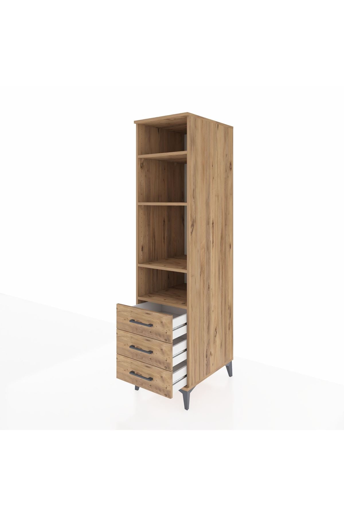 Kronos Dolap 4 Raflı 3 Çekmeceli 44x59x182 - S88M037V9C