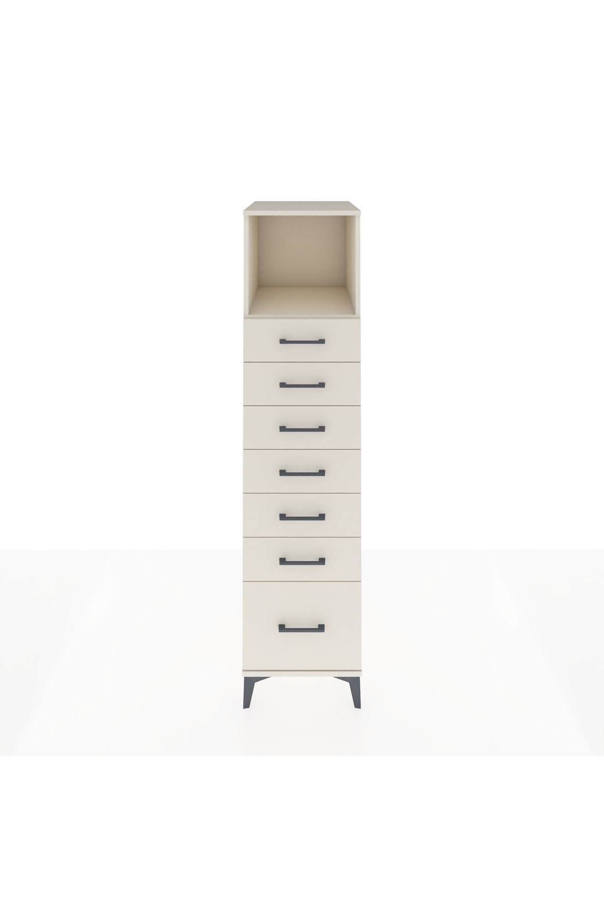 Kronos Dolap Tek Raflı 7 Çekmeceli 44x59x182 - S88M038V1C