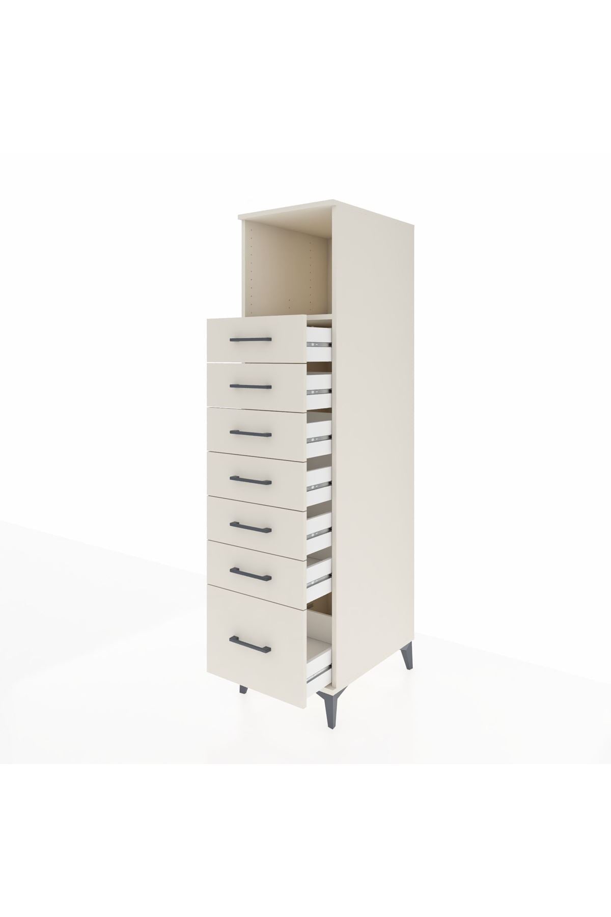 Kronos Dolap Tek Raflı 7 Çekmeceli 44x59x182 - S88M038V1C