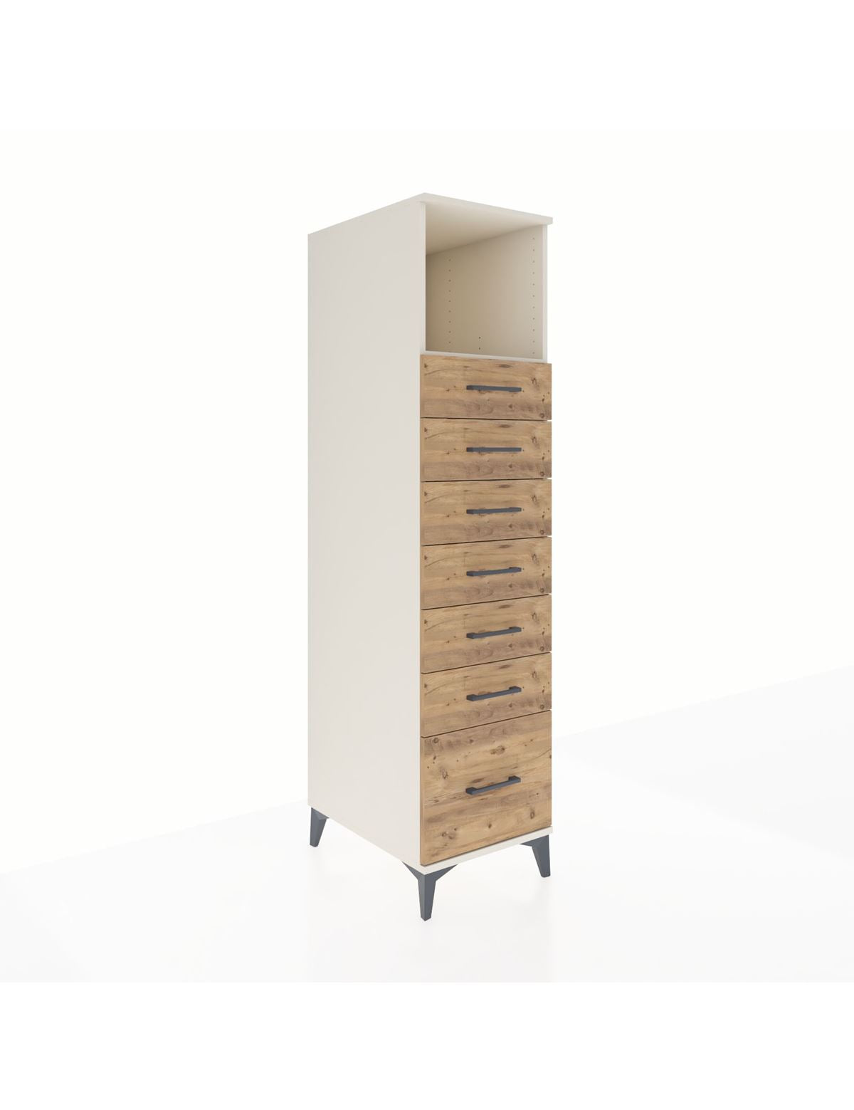 Kronos Dolap Tek Raflı 7 Çekmeceli 44x59x182 - S88M038V3C