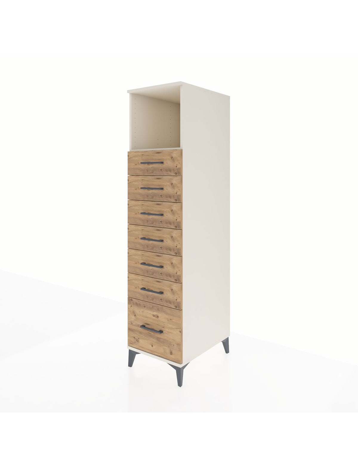 Kronos Dolap Tek Raflı 7 Çekmeceli 44x59x182 - S88M038V3C