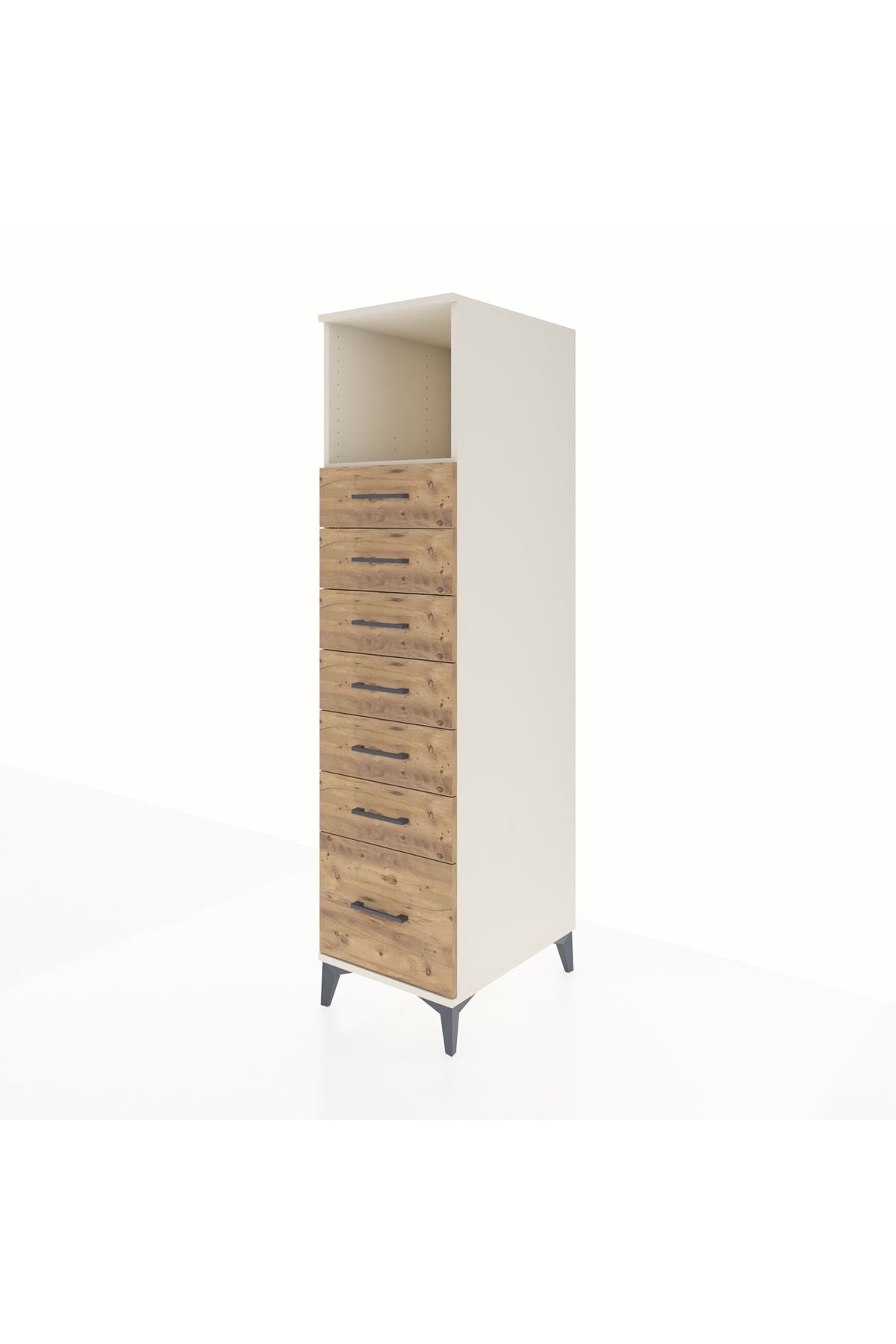 Kronos Dolap Tek Raflı 7 Çekmeceli 44x59x182 - S88M038V3C