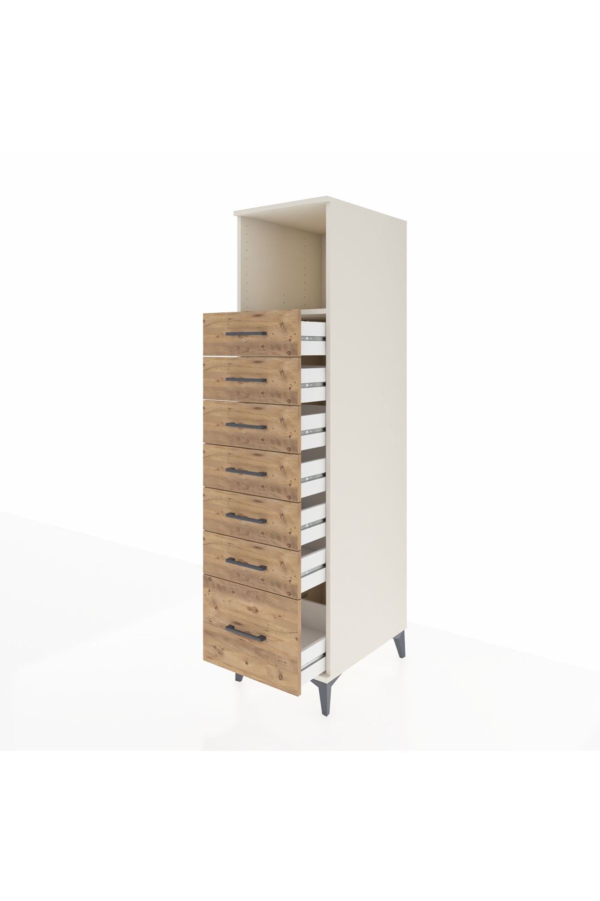 Kronos Dolap Tek Raflı 7 Çekmeceli 44x59x182 - S88M038V3C