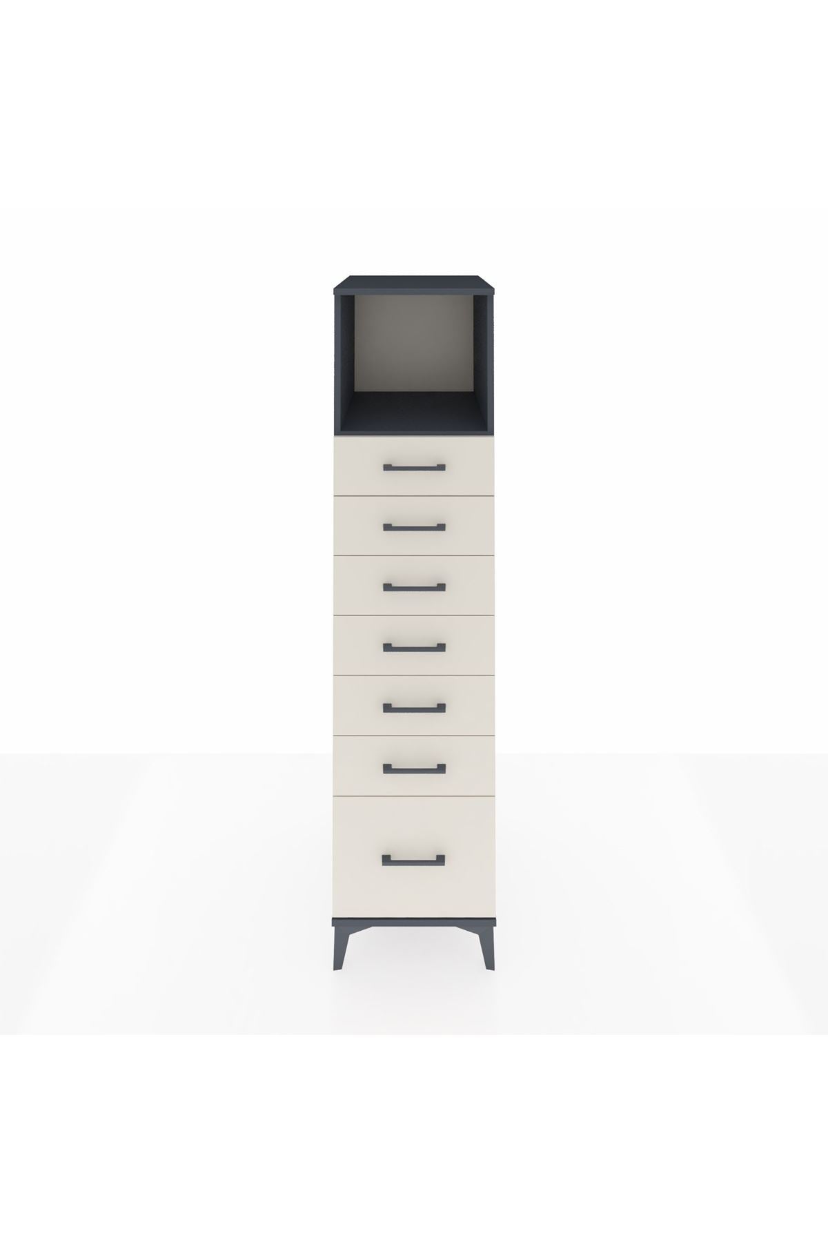 Kronos Dolap Tek Raflı 7 Çekmeceli 44x59x182 - S88M038V4C