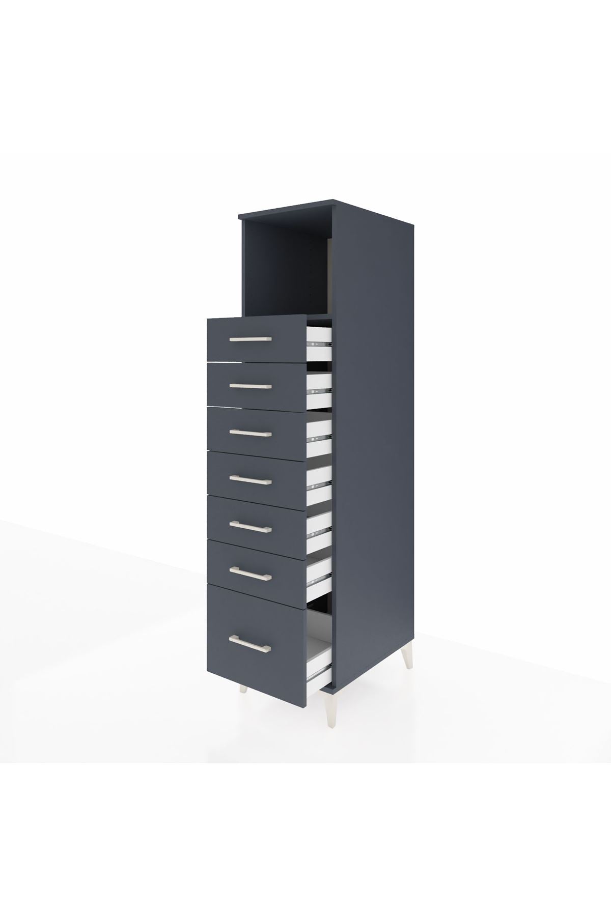 Kronos Dolap Tek Raflı 7 Çekmeceli 44x59x182 - S88M038V5C