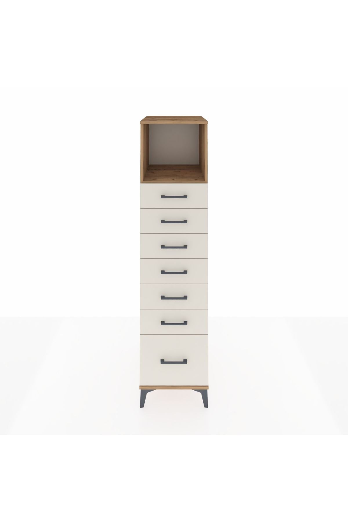 Kronos Dolap Tek Raflı 7 Çekmeceli 44x59x182 - S88M038V7C