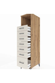 Kronos Dolap Tek Raflı 7 Çekmeceli 44x59x182 - S88M038V7C